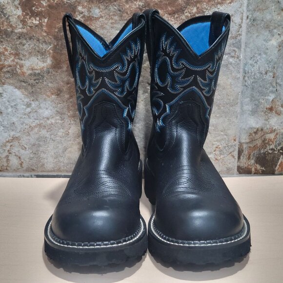 Ariat Fatbaby Womens Black Leather Cowboy Western Boot Size 10B - Picture 2 of 13